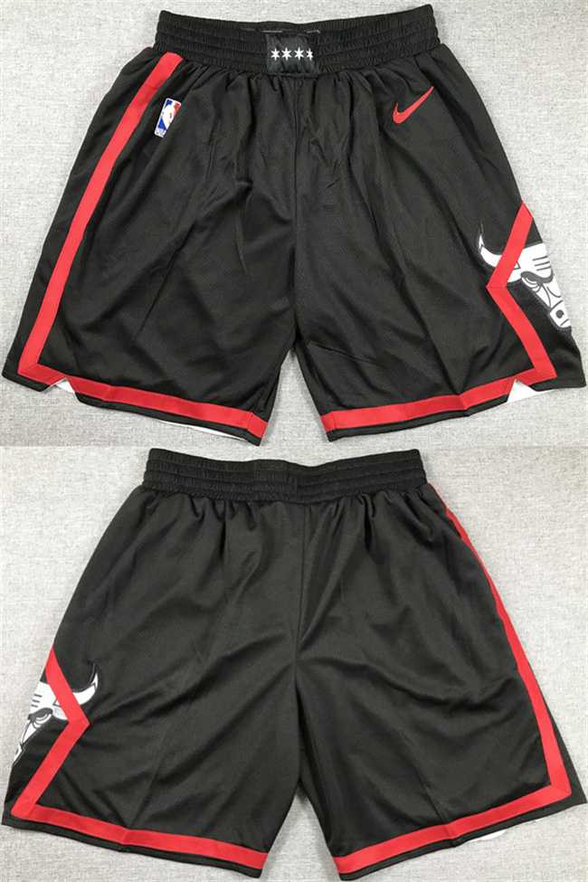 Mens Chicago Bulls Black Shorts (Run Small)